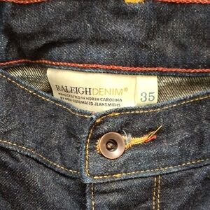 Raleigh Denim Jones Japanese Raw Denim Nihon Menpu Selvage Blue Jeans 35 x 33